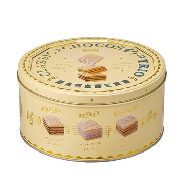 [春節送禮禮盒]【盛香珍】經典巧克酥三重奏禮盒433g/盒-附提袋 年節/春節/過年/送禮推薦