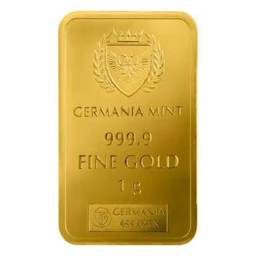 【路森金飾】黃金金條-Germania Mint 日耳曼鑄幣廠 9999國際金條 1克 (檢驗卡裝)