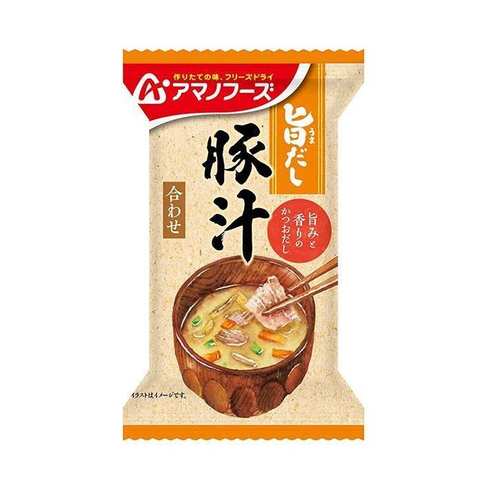 アマノフーズ フリーズドライ 旨だし 豚汁 10食×6箱入｜ 送料無料