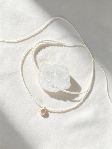 復古美學短項鏈 | 櫻花瑪瑙吊咀天然石項圈 Choker 喉輪守護結界