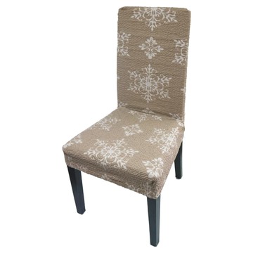 J&N 圖騰米蘭餐椅套 98%聚酯纖維 彈性布料 顏色亮麗好搭配  40 x 45 x 8cm  咖色  1個