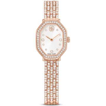 SWAROVSKI 施華洛世奇 Dextera Octagon 優雅水晶八角手錶 女錶-玫瑰金/32x23mm 生日情人節 推薦(5749449)