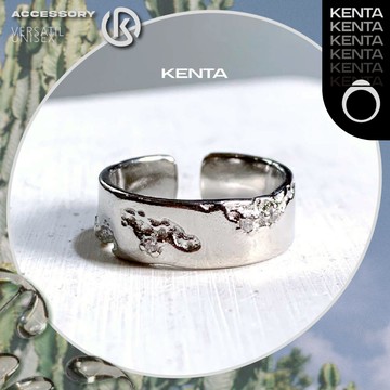 🌾健太選物🌾光澤碎石肌理戒指 銅戒指 冷淡風 男生飾品 女生戒指 中性戒指 開口戒 男戒 指環