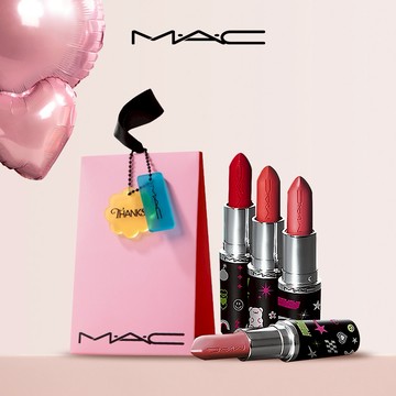 享彩妝服務兌換券💐【MAC】新貼紙！貼心可愛唇彩組 極自我唇膏/超水感持色水唇膏2選1+3款  | 唇蜜 潤唇膏 唇露 護唇膏 唇膏 生日禮物 水瓶座禮物