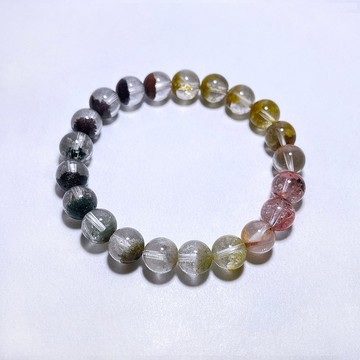 天然礦石 四季幽靈 聚寶盆 9 mm 手鍊