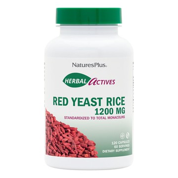 Nature's Plus Herbal Actives Red Yeast Rice 600 mg - 120 Vegetarian Capsules