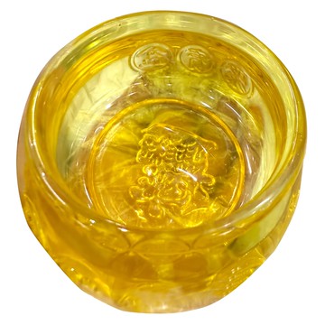 黃金開運水晶聚寶盆 10cm 520g  1個