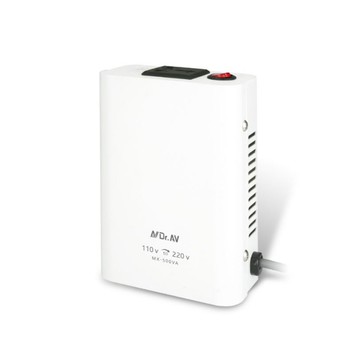 免運【聖岡科技Dr.AV】MX-500VA旗艦級 溫控保護 電壓調整器500W變壓器(110V轉220V金屬外殼 可壁掛 萬國插頭 帶燈開關 超取限購)