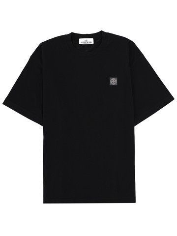 stone island t-shirt with logo patch