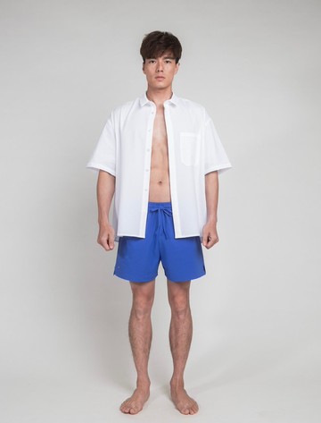 Snow White 雪泡白 / 泡泡紗 落肩度假襯衫