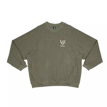 KANGOL 大學T 綠色 圖騰 長袖 上衣 中性 6555101572