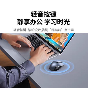 Ugreen綠聯MU006S滑鼠靜音充電硅膠脂 雙模人體工學55658