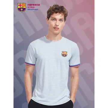 【官方正版】巴塞羅那俱樂部｜巴薩灰色運動速干T恤男女球衣球迷