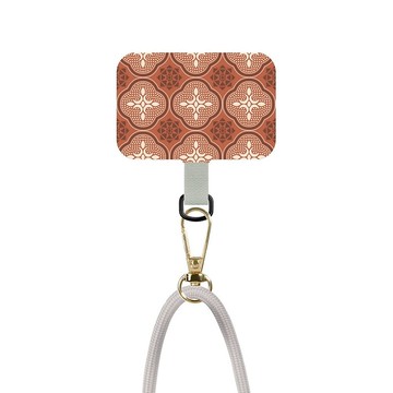 印花樂聯名手機掛繩夾片6.0mm/玻璃海棠/深珊瑚色