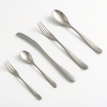 日式 極簡流線 不銹鋼餐具組