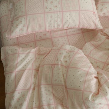 粉色夢田少女小清新純棉母嬰級a類雙層紗床單單件100全棉被單床笠