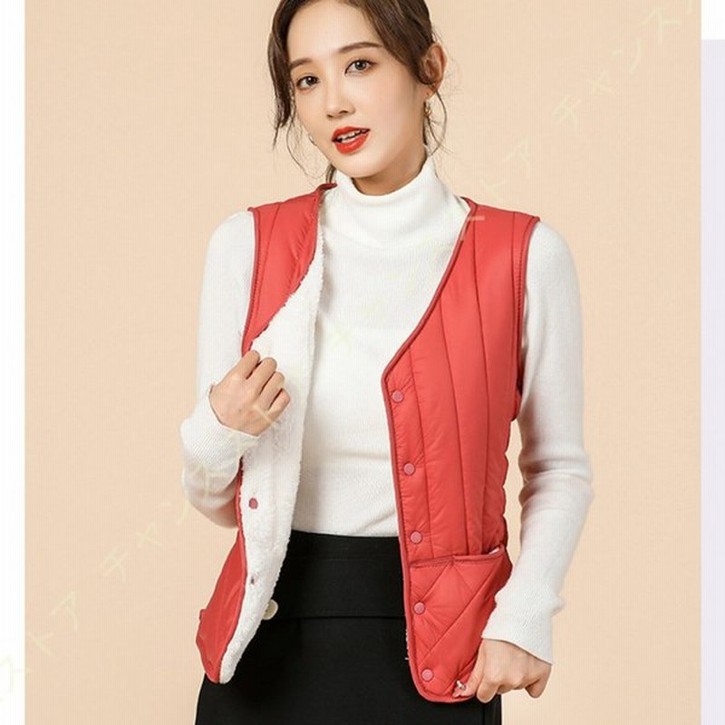 レディース Vネック 防寒 ダウンベスト ライト インナージャケット インナーダウン アウター ブ チェック シンプル 無地 ダウンジャケット ライト ダウン 通販 Lineポイント最大0 5 Get Lineショッピング