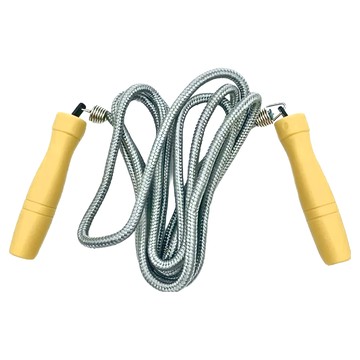 Her-Ea 禾亦 尼龍跳繩 塑膠手柄 台灣製造  1條  原木色 + 銀色  標準尺寸