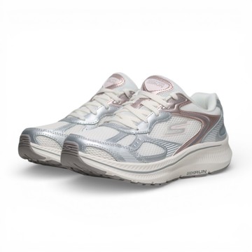 SKECHERS 慢跑鞋 GO RUN CONSISTENT 2.0 白 玫瑰銀 寬楦 女 128633WOFWT