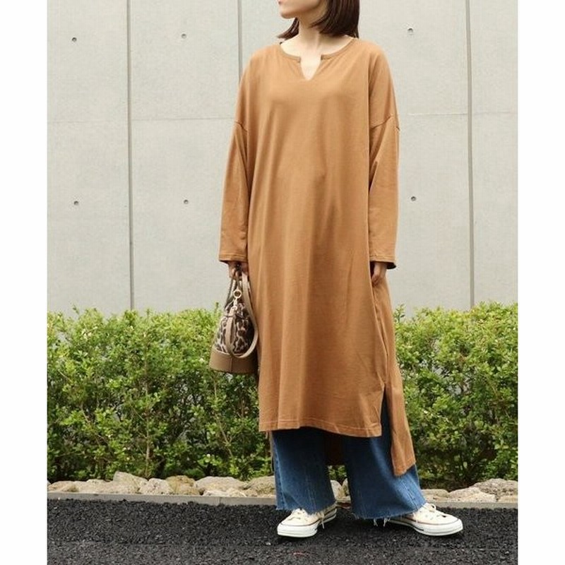 ワンピース Auli カットソースキッパーワンピース 通販 Lineポイント最大get Lineショッピング