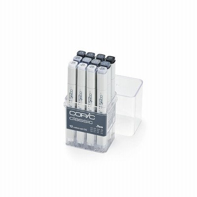 コピック クラシック 12色セット CG クールグレイ