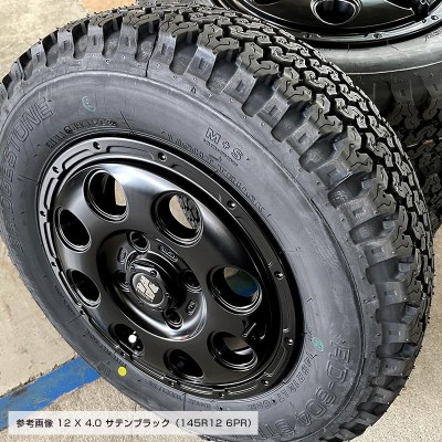 604V 145/80R12 80/78N エクストリームJ KK03 12×4.0 サテン 