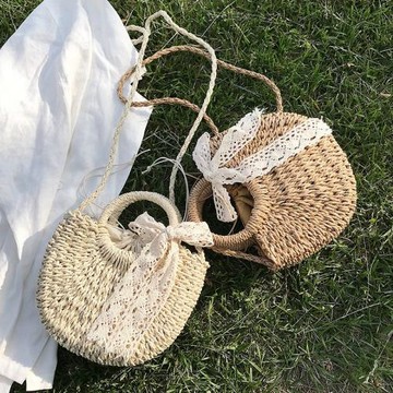 編織包女草編包包2026新款潮沙灘單肩斜挎包女百搭ins夏天手提包
