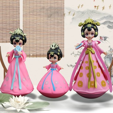 西安旅游紀念品大唐不夜城不倒翁小姐姐文創公仔少女生日禮物擺件
