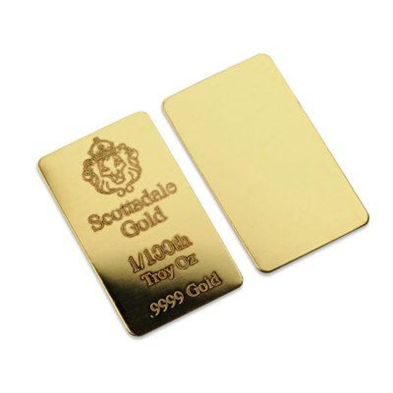 保証書付き] (新品) アメリカ 純金 1/100オンス 純金 インゴット バー 