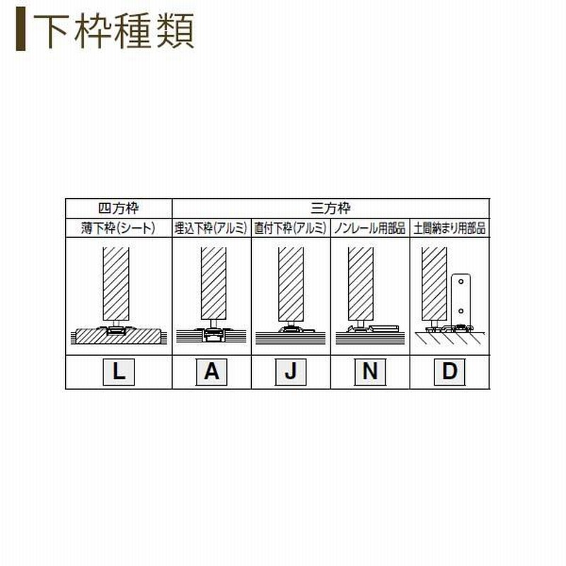 クローゼットドア 2枚折戸 TA/YA1 ノンケーシング枠 四方枠16820