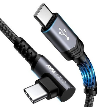 [福利商品]1-10_codeway-90度-usb-c-to-usb-c-快充充電線-1m-灰色-1條