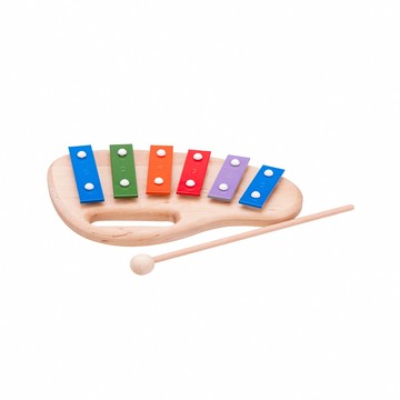 New Classic Toys 荷蘭幼兒6音彩虹敲敲鐵琴