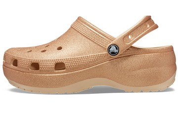 WMNS CROCS CLASSIC GLITTER CLOGS ORANGE