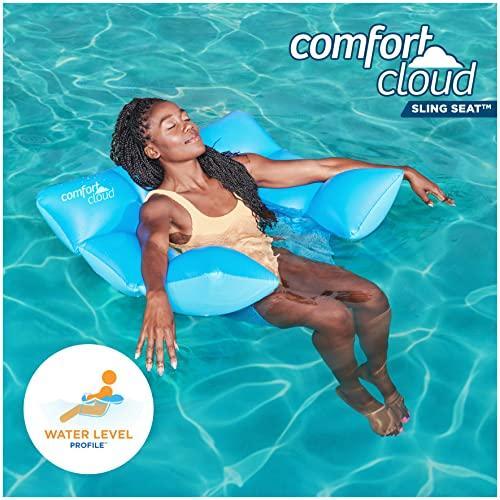 浮き輪 |Swimways Comfort Cloud Sling Seat Pool Chair with Fast Inflation  Arm