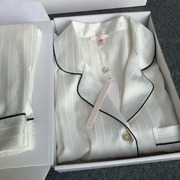 睡衣女春秋2025年新款性感冰絲長袖高級感秋冬女士家居服兩件套裝鑫弘-素時衣櫥