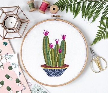 Cereus Plant Cross Stitch PDF Pattern 十字繡