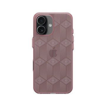 iPhone 17 Clear (相機按鈕) 晶醺玫 - Textured Glass: Luminous Sculpture 玻璃紋理系列：光映雕塑 - Art Deco 裝飾藝術花紋玻璃