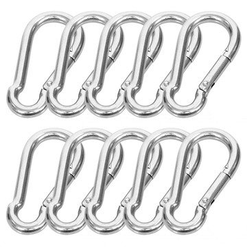 Terra 鋼製登山扣  10個  80mm  銀色