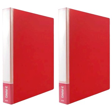 Seeder 新德牌 2孔素面資料夾  紅色  2個