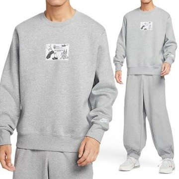 Nike As M Nk Club Bb Crw Reissue 長袖 男款 灰色 加絨 大學T HV1245-063