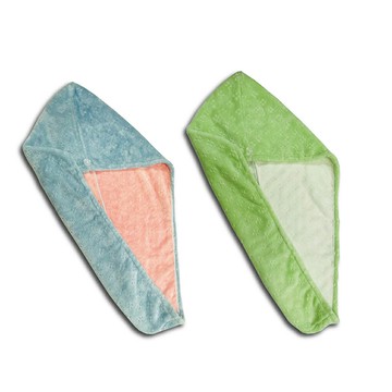 水摩爾 WATER MORE沁柔淨雅 量子遠紅外線乾髮毛巾 1條-厚磅雙層珊瑚絨巾 高吸水法式包頭巾設計 SGS檢測無螢光劑無甲醛 透氣快乾 護髮乾髮帽