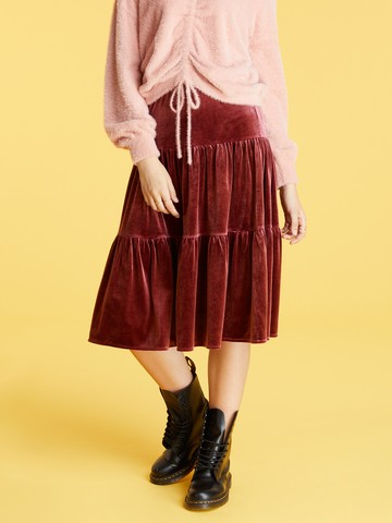 優雅中長百褶裙