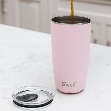 美國 S'well Tumbler不鏽鋼滑蓋保溫杯(櫻花粉530ml)