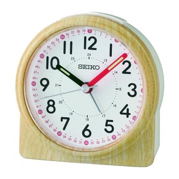 SEIKO 日本精工 滑動式秒針 燈光 貪睡 鬧鐘(QHE210Y)9.1X8.6cm