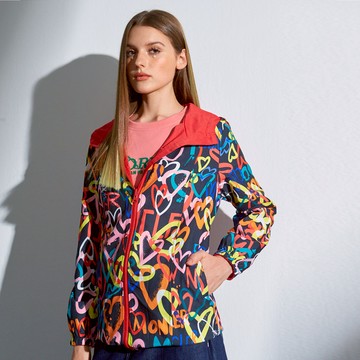 CLL巧玲瓏 彩色愛心雙面穿連帽外套 3757210