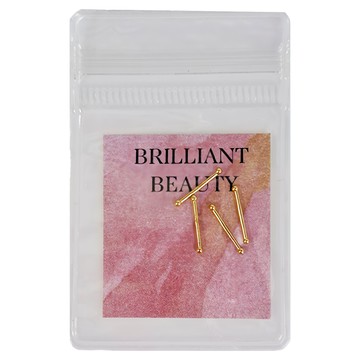 Brilliant Beauty 耀眼美人 999純銀 超迷你小珠養耳棒 四入  金色