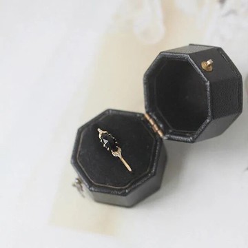 【惡魔之眼】黑瑪瑙復古小眾s925純銀鑲嵌戒指辟邪水逆退散