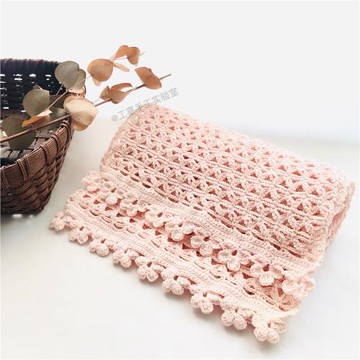 「工喜手工」蕾絲花瓣四季圍巾diy材料包 鉤針編織百搭秋冬視頻