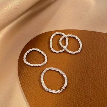 素圈戒指女波光粼粼極細指環ins潮簡約輕奢極簡冷淡風小眾情侶戒