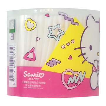 Hello Kitty 凱蒂貓 塑軸棉花棒  300支  6罐